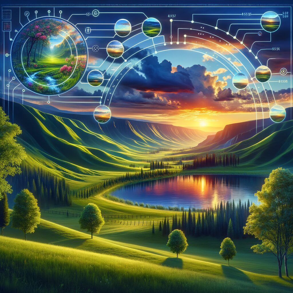 AI-driven digital landscape with optimized images.