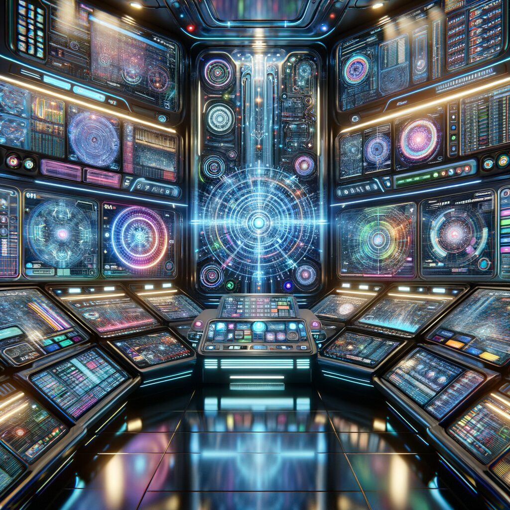Futuristic AI dashboard powering digital employees.