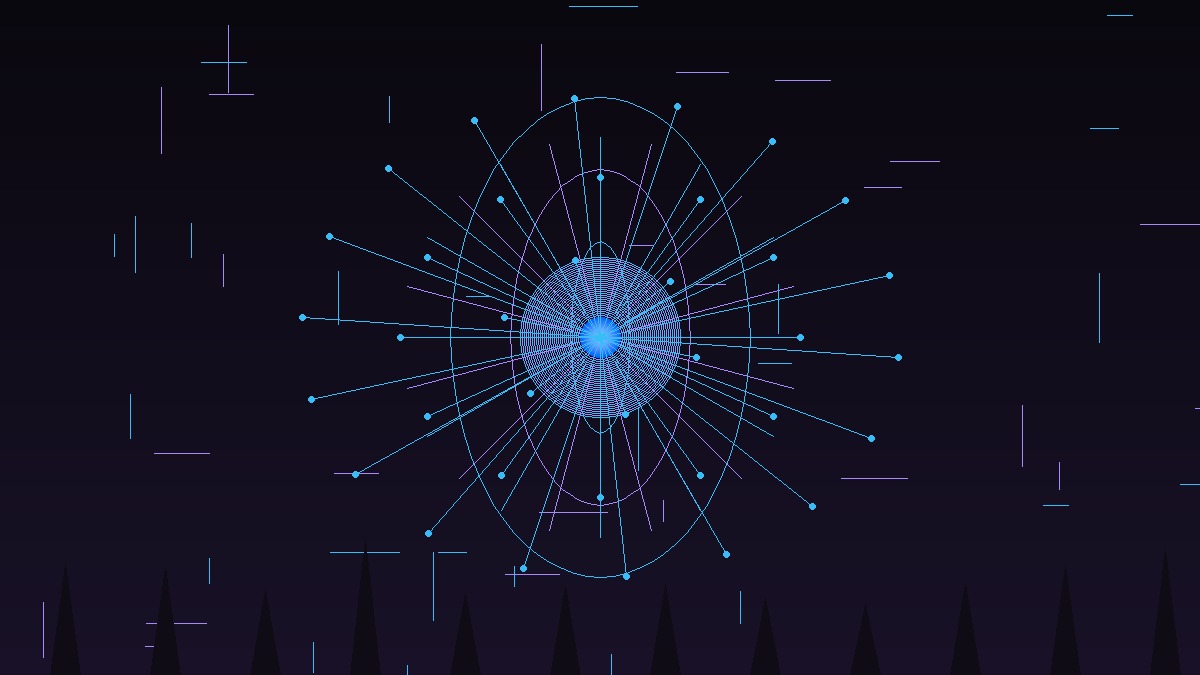 Cypherpunk goth digital art: a council table where a new principle is sworn in as a glowing seal, neon cyan and violet, gothic cathedral architecture with circuit traces