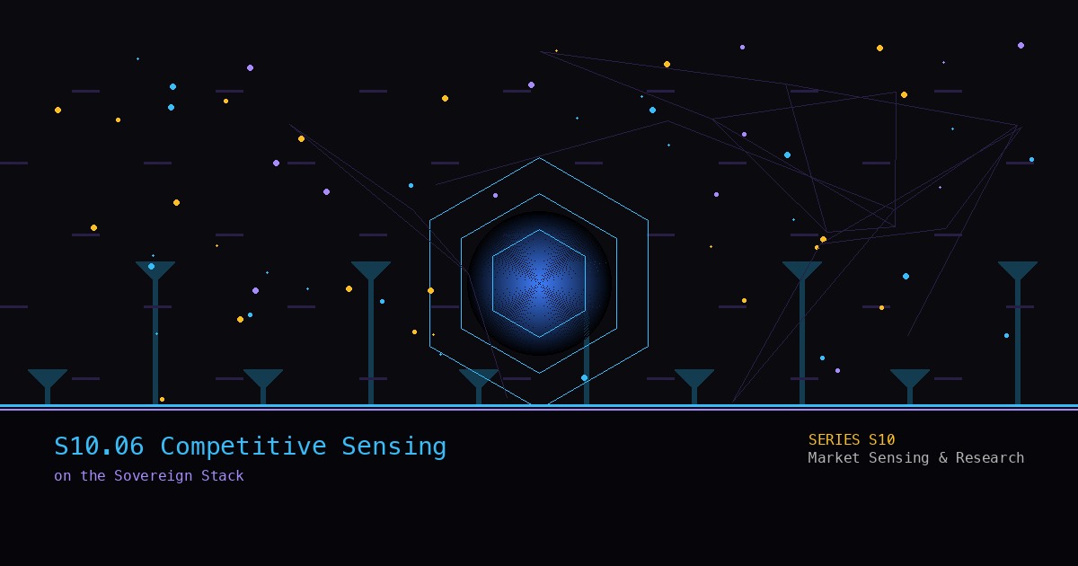 Cypherpunk goth hero image for competitive sensing on the sovereign stack