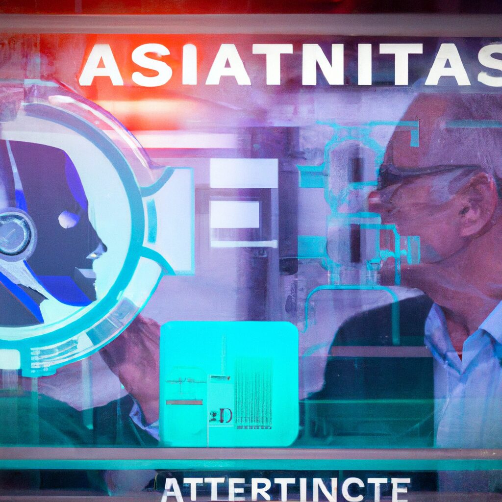An image of a virtual assistant interacting with a customer while a robot performs manufacturing tasks in the background, symbolizing the integration of artificial agents and roles in the digital business landscape.