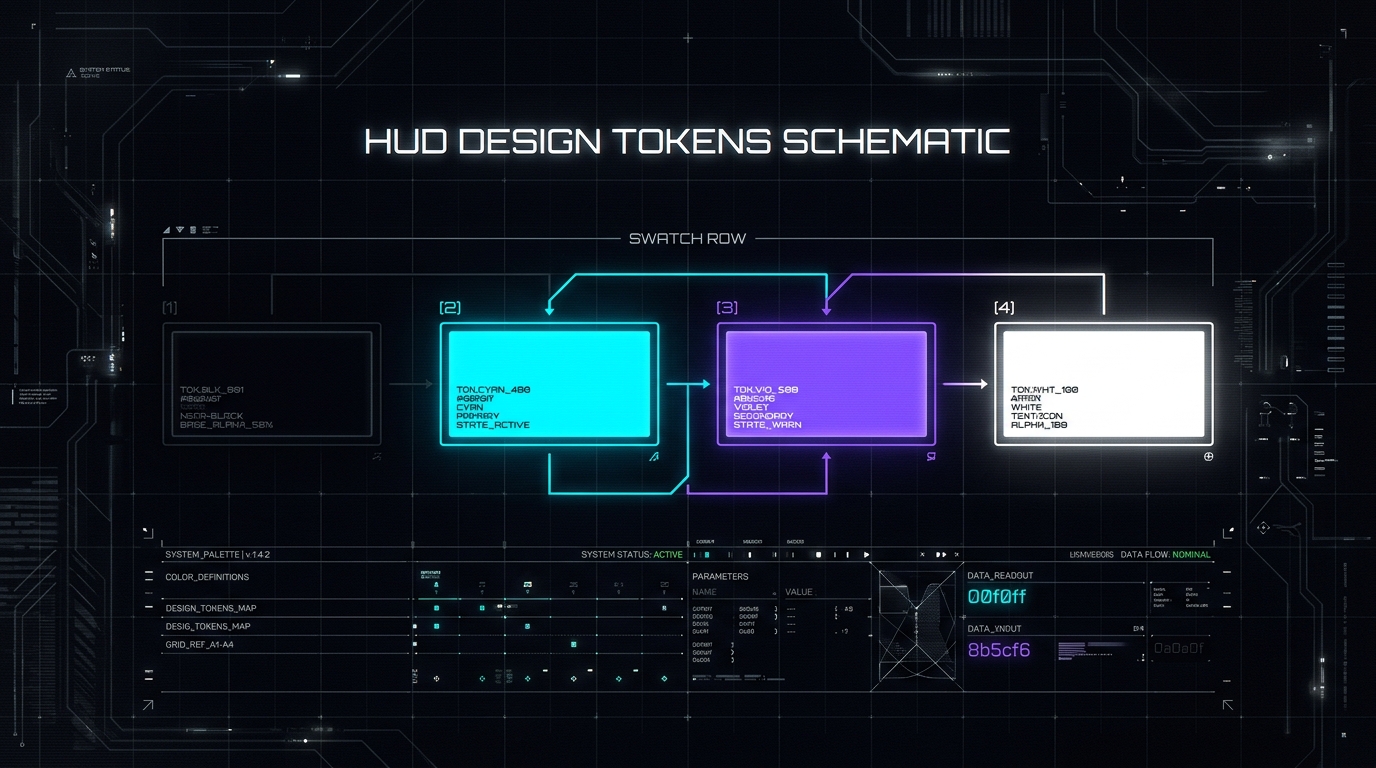 The HUD aesthetic — cypherpunk goth interface language